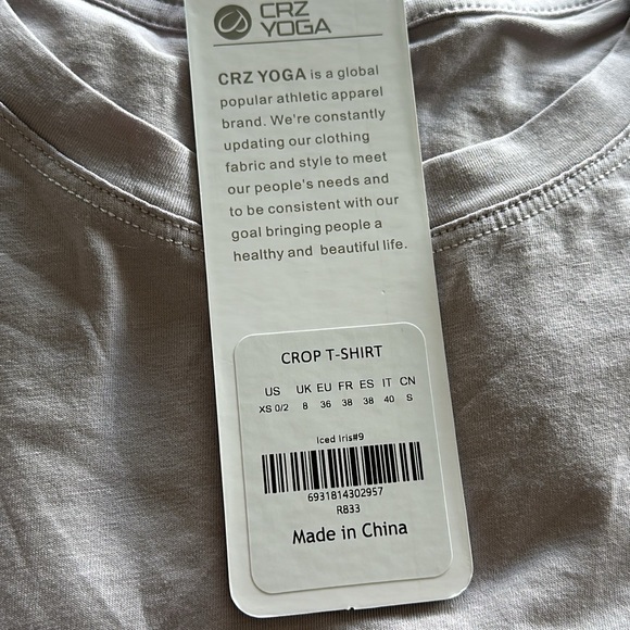 Pima Cotton Short Sleeves Cropped Crew Neck - Picture 4 of 4